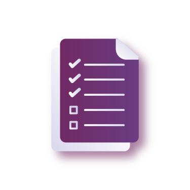 Purple task list icon