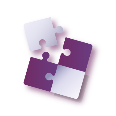 Purple puzzle icon