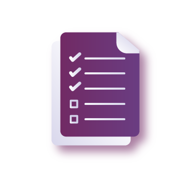 Purple task list icon