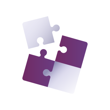 Purple puzzle icon