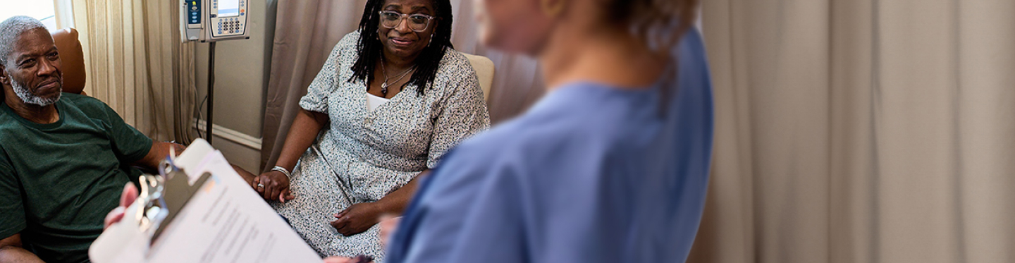 Bob and his wife, Cynthia, at an infusion center