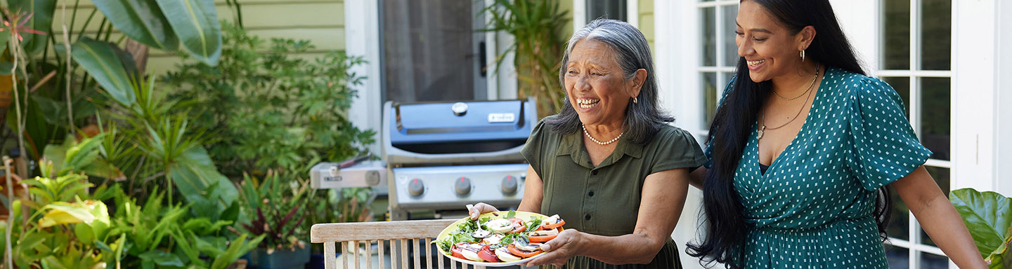 Lola, a patient living with early Alzheimer's, and her daughter, Nadine