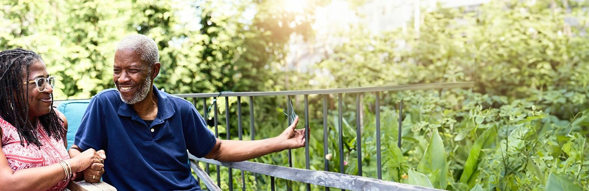 Bob and his wife, Cynthia, sitting and smiling