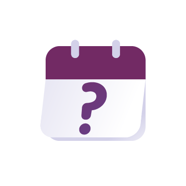 Calendar with question mark icon