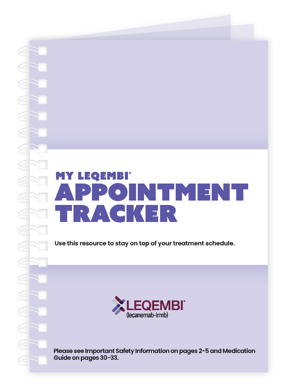 LEQEMBI® infusion appointment tracker document