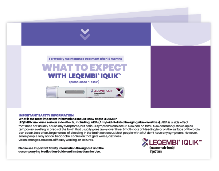 What to expect with LEQEMBI® IQLIK™ brochure