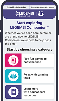 Discover LEQEMBI Companion™