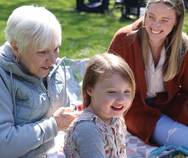 Nina, real LEQEMBI patient, and her family