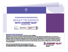 What to expect with LEQEMBI® (lecanemab-irmb) IQLIK™ brochure